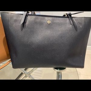 Navy Blue Tory Burch Large Authentic Tote